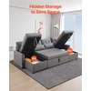 VEVOR U formos 6 vietų miegamoji sofa pilka