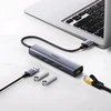 Ugreen daugiafunkcis USB 3.0 adapteris-HUB: 3x USB / Ethernet RJ-45 / USB Type-C PD, pilkas (CM475)