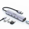 Ugreen daugiafunkcis USB 3.0 adapteris-HUB: 3x USB / Ethernet RJ-45 / USB Type-C PD, pilkas (CM475)