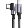Ausinės Ugreen US255 50125 USB-C (tiesus) / USB-C (kampinis) PD QC laidas 60W 3A 2m - pilkas
