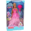 Lean Toys Anlily undinėlė princesė lėlė su rožine suknele ir šepečiu