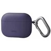 Uniq dėklas Nexo AirPods Pro 2 gen + ausų kabliukai Silikonas violetinė/juoda violetinė