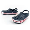 Uniseks klumpės su galiniu dirželiu Crocs Bayaband, tamsiai mėlynos