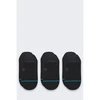 Carruzzo Stance Icon No Show 3 Pack Sportinės kojinaitės Juoda 3 por.