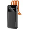 universalus maitinimo blokas 10000 mAh su USB laidu, C tipo USB, Lightning , juodas (K6Pro-juodas)