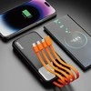 universalus maitinimo blokas 10000 mAh su USB laidu, C tipo USB, Lightning , juodas (K6Pro-juodas)