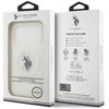 Us Polo Assn US Polo DH and Bottom Stripe Logo MagSafe dėklas Apple iPhone 17 Pro baltos spalvos