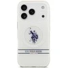 Us Polo Assn US Polo DH and Bottom Stripe Logo MagSafe dėklas Apple iPhone 17 Pro baltos spalvos