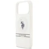 Us Polo Assn US Polo DH and Bottom Stripe Logo MagSafe dėklas Apple iPhone 17 Pro Max baltos spalvos