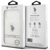 Us Polo Assn US Polo DH and Bottom Stripe Logo MagSafe dėklas Apple iPhone 17 Pro Max baltos spalvos