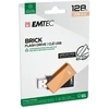 USB 2.0 atmintinė su pasukamu korpusu Emtec C350, 128 GB, oranžinė