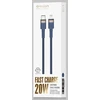USB-C į Lightning įkrovimo laidas, 3 A, 1 m, mėlynas