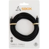 Sbox USB-C į USB-C kabelis, 2 m, juodas, 60 W