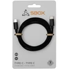 Sbox USB-C į USB-C laidas, 1 m, juodas