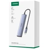 USB-C šakotuvas - 2 x USB-A / 2 x USB-C 20 cm Ugreen CM473 - pilkas