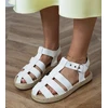 Uždari baltos spalvos moteriški espadrilės tipo sandalai