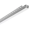 Užglaistomas LED profilis EDGE, nikelio sp., 2m