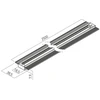 Užglaistomas magnetinės sistemos XNEO bėgelis, 24V, juodas, 2,5m