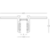Užglaistomas magnetinės sistemos ZAMBELIS MAGNETIC 6MM bėgelis, 24V, juodas, 1m, 25220