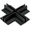 Užglaistomo magnetinės sistemos ZAMBELIS MAGNETIC 5MM bėgelio X formos sujungimas, matinės juodos sp., 48V, 2521