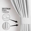 Užuolaida su žiedais šviesai nepraleidžianti balta