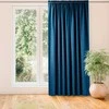 Homede Užuolaidos 420×175 cm iš chenille tamsiai mėlynos