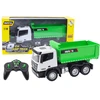 Lean Toys Nuotoliniu būdu valdomas RC sunkvežimis savivartis 1:18, žalias