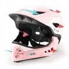 Rockbros TT-32002 Rabbit Children's Bike Helmet with Detachable Chin Size M (54-58) - Rožinė