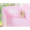 Vaikiška patalynės užvalkalų komplektas rožinis dryžuotas 2 dalių Hanging Hearts