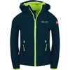 Vaikiška softshell striukė TrollKids Rondane XT, tamsiai mėlyna ir salotinė