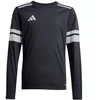 Vaikiškas adidas Squadra 25 džersis ilgomis rankovėmis, juodos ir baltos spalvos JJ0047