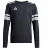 Vaikiškas adidas Squadra 25 džersis ilgomis rankovėmis, juodos ir baltos spalvos JJ0047
