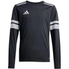 Vaikiškas adidas Squadra 25 džersis ilgomis rankovėmis, juodos ir baltos spalvos JJ0047