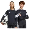 Vaikiškas adidas Squadra 25 džersis ilgomis rankovėmis, juodos ir baltos spalvos JJ0047