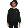 Vaikiškas džemperis Nike Sportswear Club Fleece, juodas