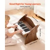 VEVOR Vaikiška medinė pianino klaviatūra, edukacinis muzikinis žaislas, 25 klavišai riešutmedžio, vaikiškas medinis pianinas, mini skaitmeninis pianinas vaikams
