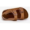 Vaikiški basutės ant kamštienos kulno su velcro užsegimu Camel Rorria
