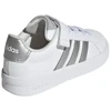 Vaikiški laisvalaikio bateliai Adidas Grand Court 3.0, balti su sidabriniais akcentais JP9368