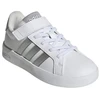 Vaikiški laisvalaikio bateliai Adidas Grand Court 3.0, balti su sidabriniais akcentais JP9368