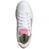 Vaikiški laisvalaikio bateliai Adidas Grand Court 3.0, balti su rožine spalva, HP3528