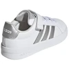 Vaikiški laisvalaikio bateliai Adidas Grand Court 3.0, balti su sidabriniais akcentais JP9368