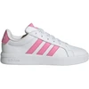 Vaikiški laisvalaikio bateliai Adidas Grand Court 3.0, balti su rožine spalva, HP3528