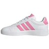 Vaikiški laisvalaikio bateliai Adidas Grand Court 3.0, balti su rožine spalva, HP3528