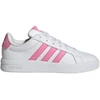 Vaikiški laisvalaikio bateliai Adidas Grand Court 3.0, balti su rožine spalva, HP3528