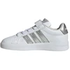 Vaikiški laisvalaikio bateliai Adidas Grand Court 3.0, balti su sidabriniais akcentais JP9368