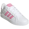 Vaikiški laisvalaikio bateliai Adidas Grand Court 3.0, balti su rožine spalva, HP3528