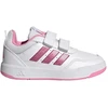 Vaikiški laisvalaikio bateliai Adidas Tensaur Sport 3.0, balti su rožine spalva, JQ1844