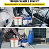 VEVOR 2 galonų vakuuminė kamera su silikono epoksidinėmis dujomis 4CFM 1\/3HP siurblys