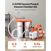 VEVOR 110 l/min vakuuminis siurblys su 11,36 l plienine kamera