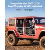 Vamzdinės durys visureigiui VEVOR Jeep Wrangler JK JKU (2007-2018), 4 durų komplektas